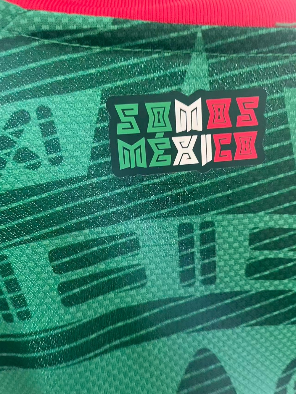 adidas Mexico Green Soccer Jersey with Red & White Accents - Picture 6 of 8